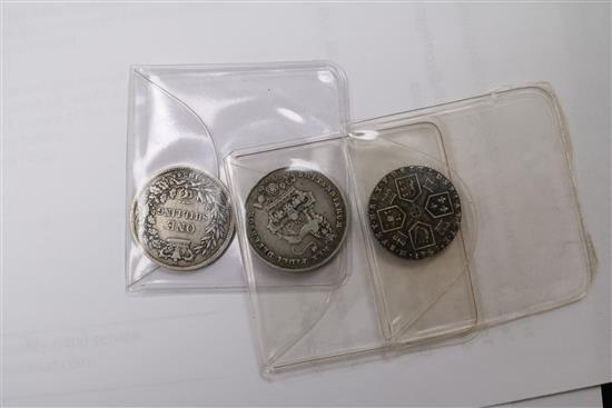 A quantity of Georgian silver coins, mainly shillings